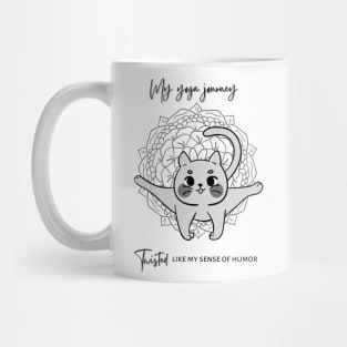 My yoga journey, twisted like my sense of humor 2 Mug